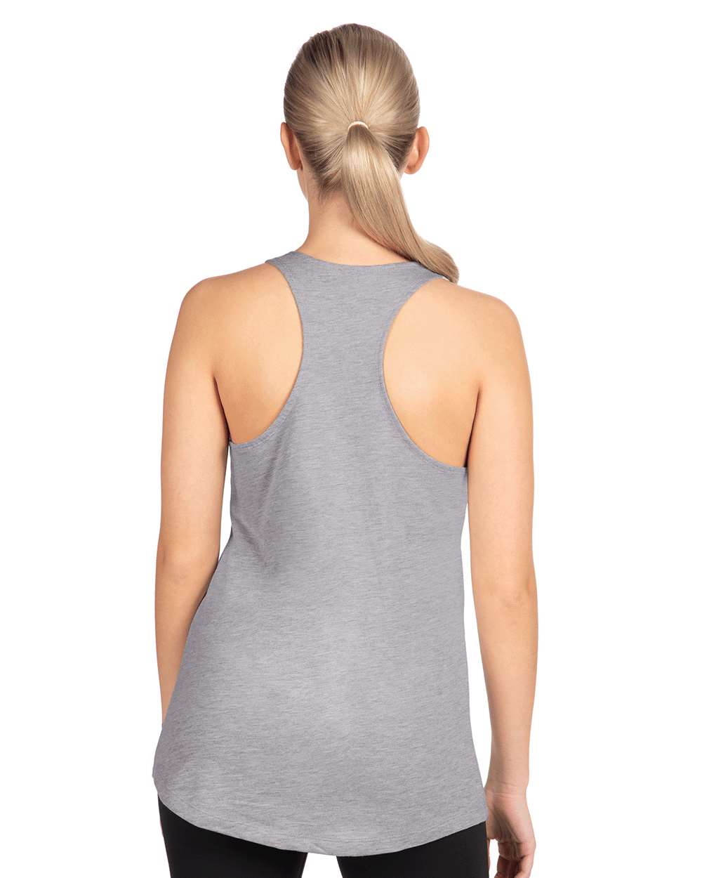 Women's Ideal Racerback Tank - OnModelBack - B56718582 - Heather Grey