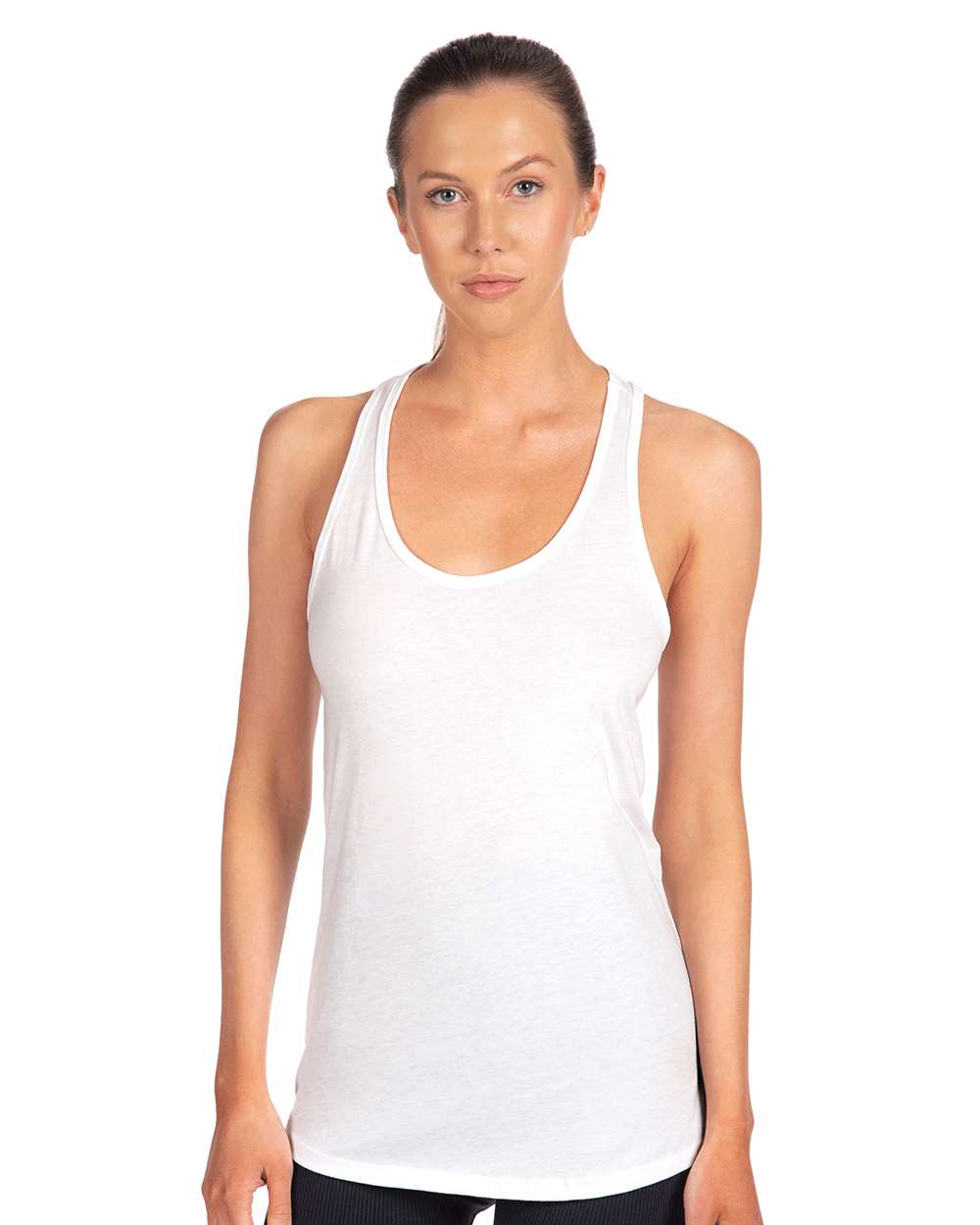 Women's Ideal Racerback Tank - OnModelFront - B56718002 - White