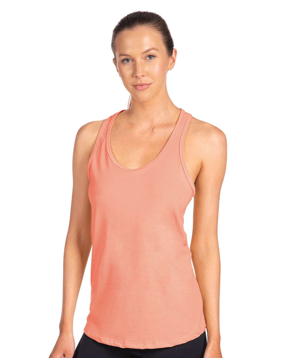 Women's Ideal Racerback Tank - OnModelFront - B56718182 - Light Orange