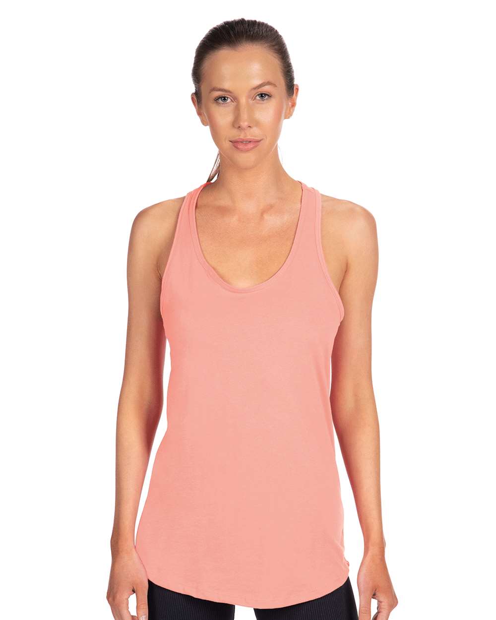 Women's Ideal Racerback Tank - OnModelFront - B56718302 - Desert Pink