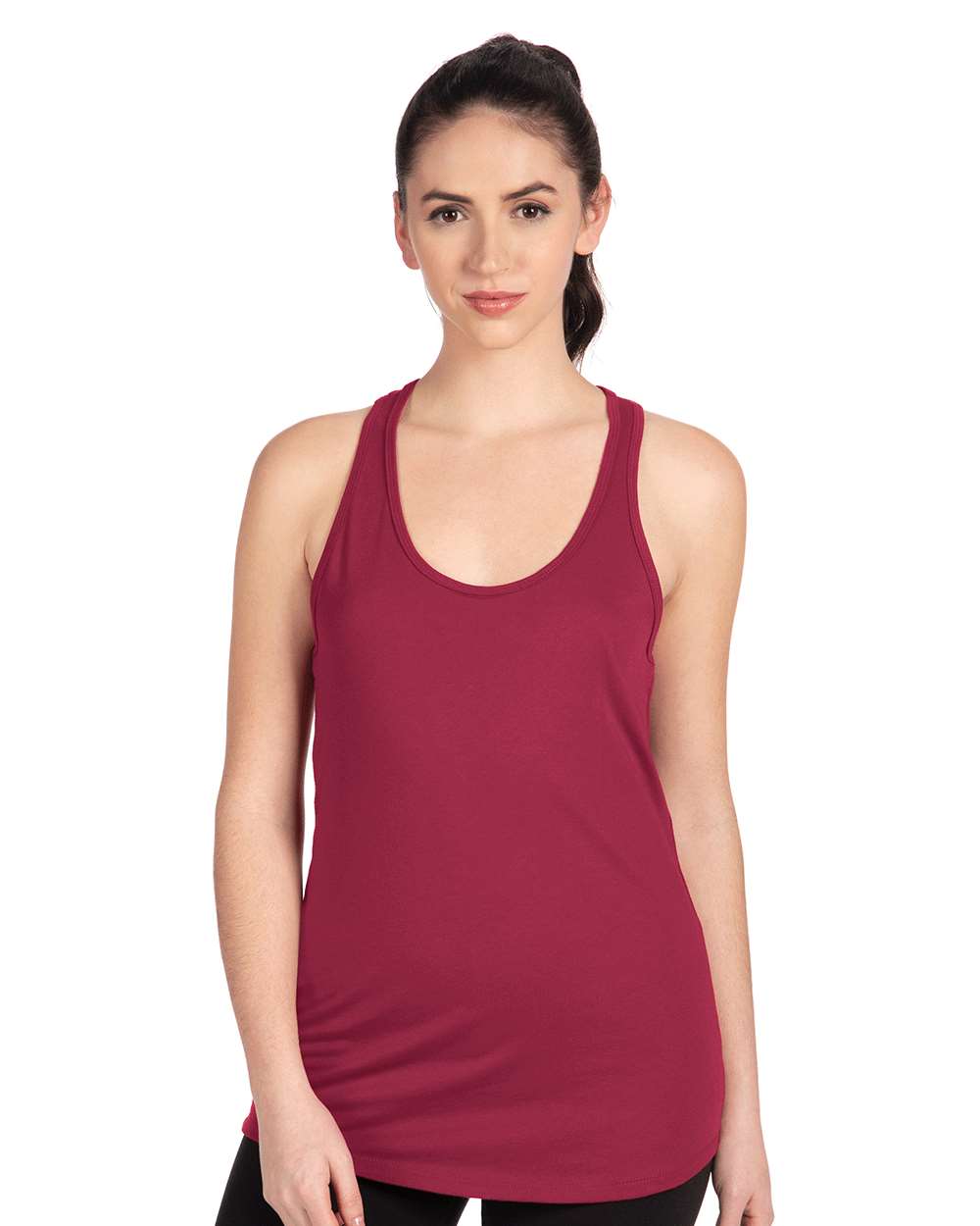 Women's Ideal Racerback Tank - OnModelFront - B56718522 - Cardinal