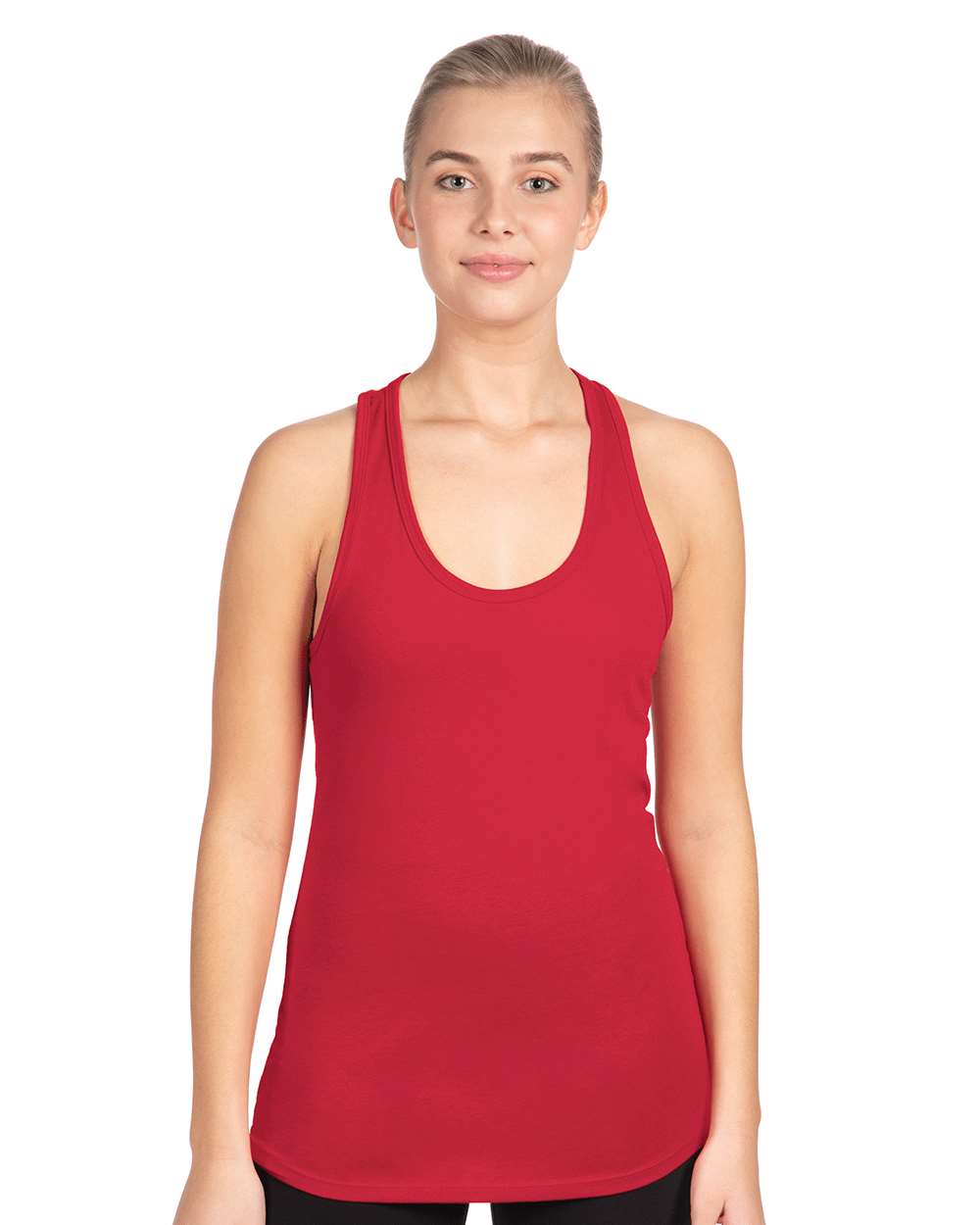Women's Ideal Racerback Tank - OnModelFront - B56718702 - Red