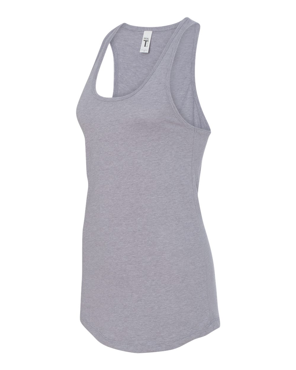 Women's Ideal Racerback Tank - Side - B56718582 - Heather Grey