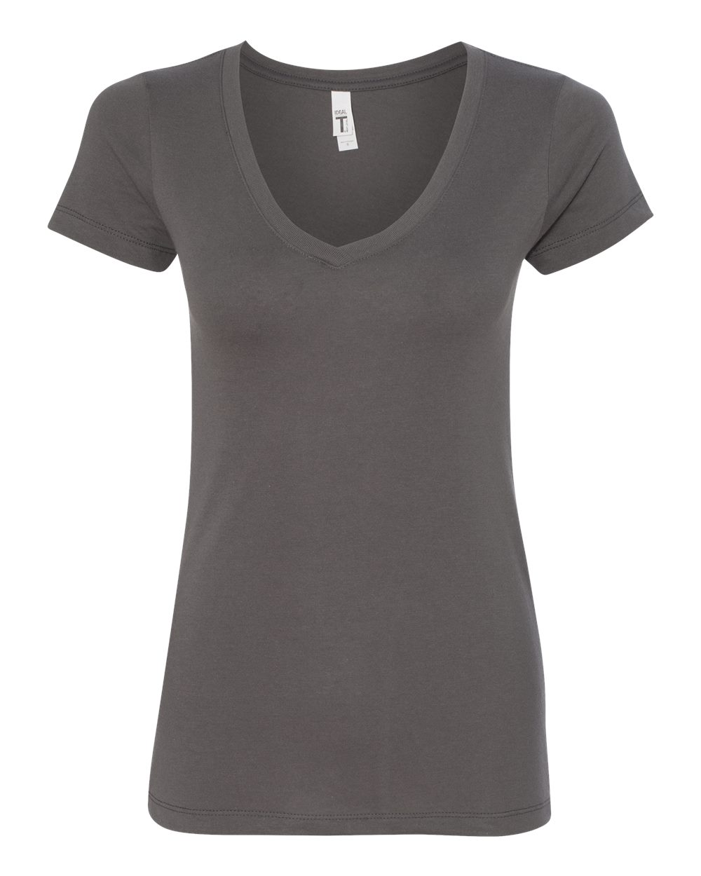 Women's Ideal V-Neck T-Shirt - Front - B57218092 - Dark Grey