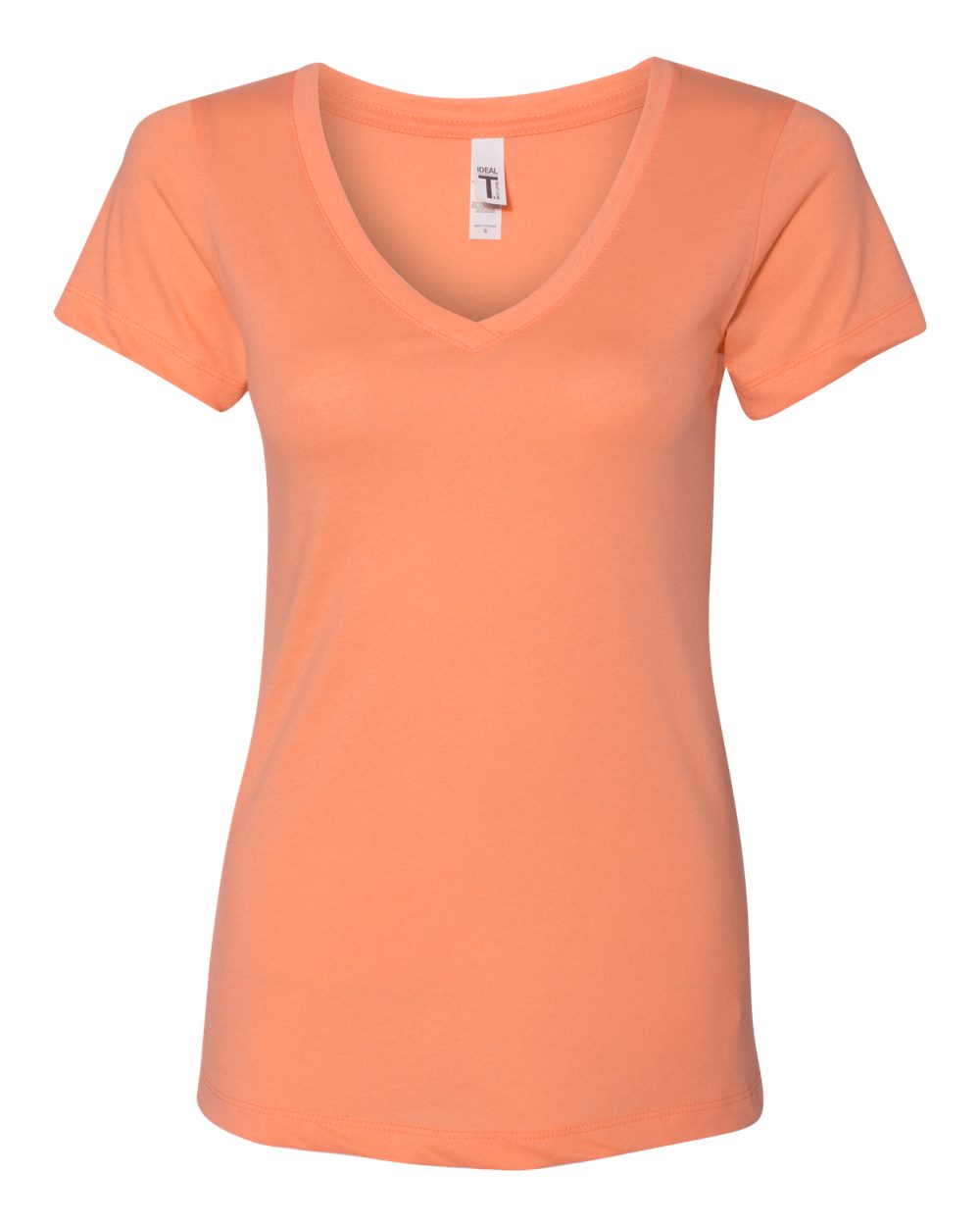 Women's Ideal V-Neck T-Shirt - Front - B57218182 - Light Orange