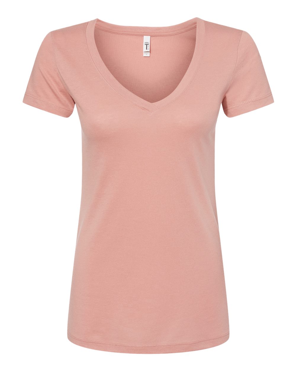 Women's Ideal V-Neck T-Shirt - Front - B57218302 - Desert Pink