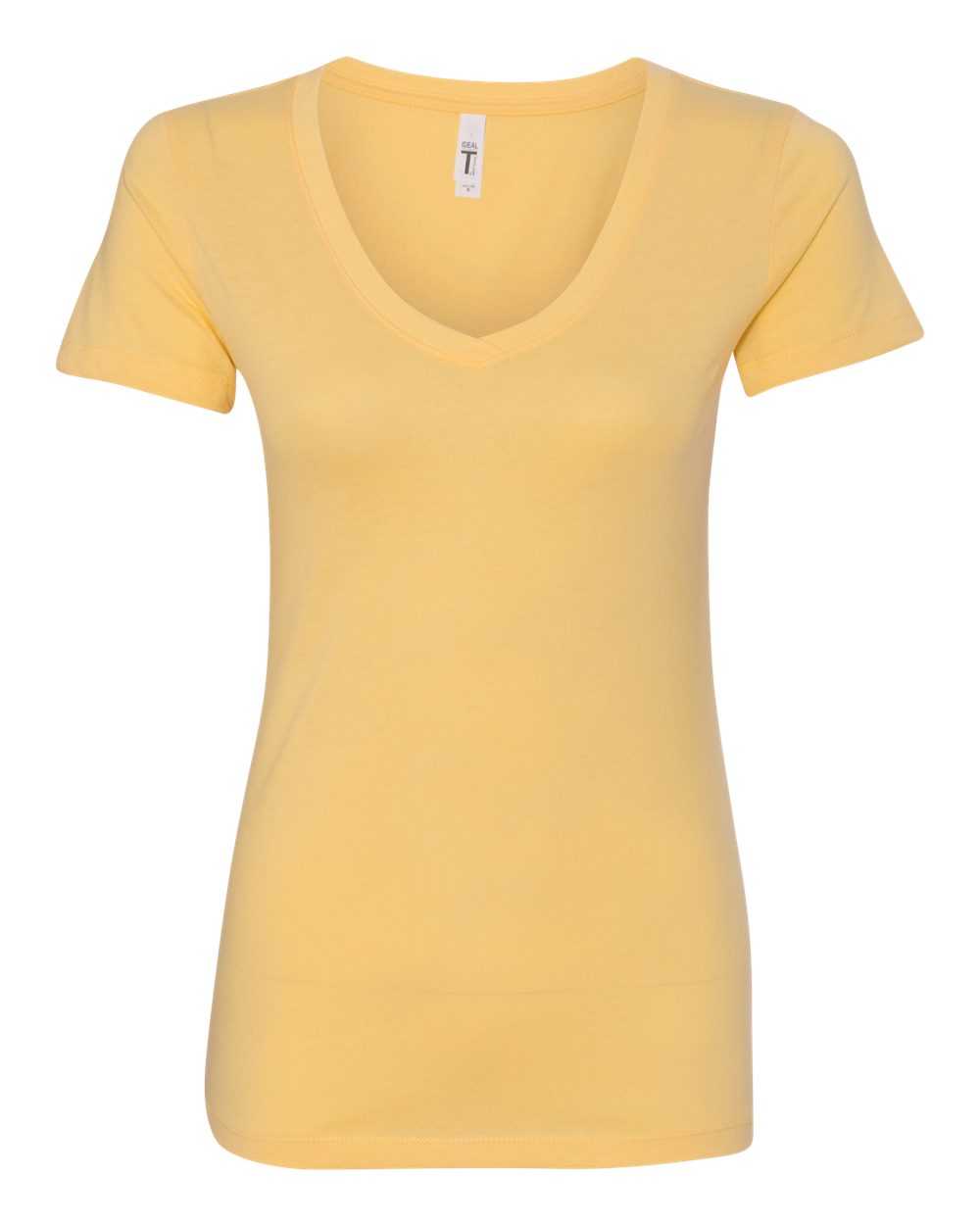 Women's Ideal V-Neck T-Shirt - Front - B57218402 - Banana Cream
