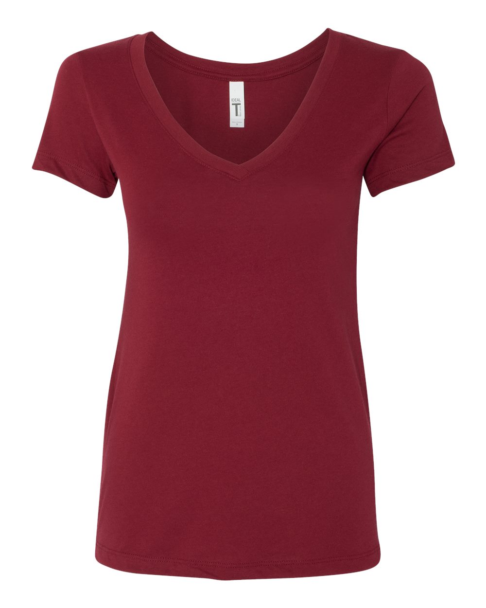 Women's Ideal V-Neck T-Shirt - Front - B57218522 - Cardinal