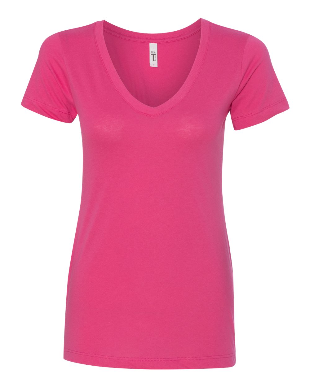 Women's Ideal V-Neck T-Shirt - Front - B57218692 - Raspberry