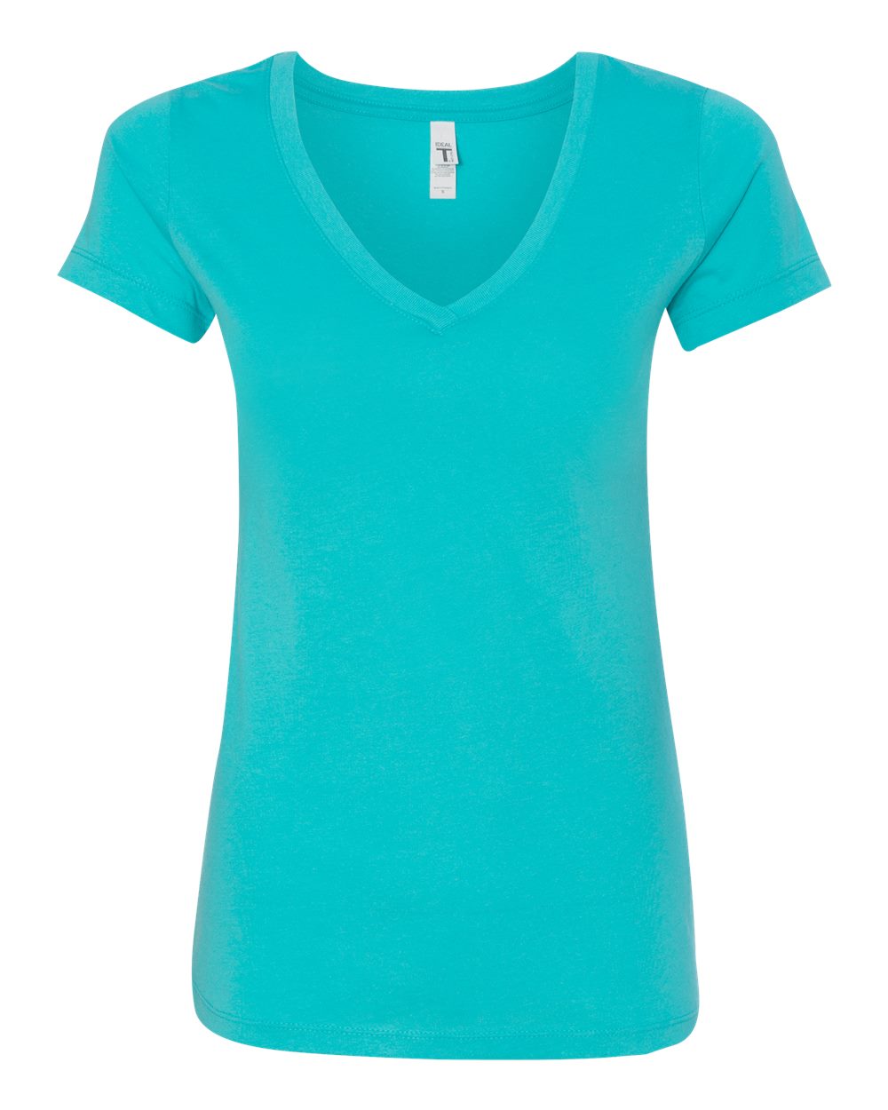Women's Ideal V-Neck T-Shirt - Front - B57218972 - Tahiti Blue