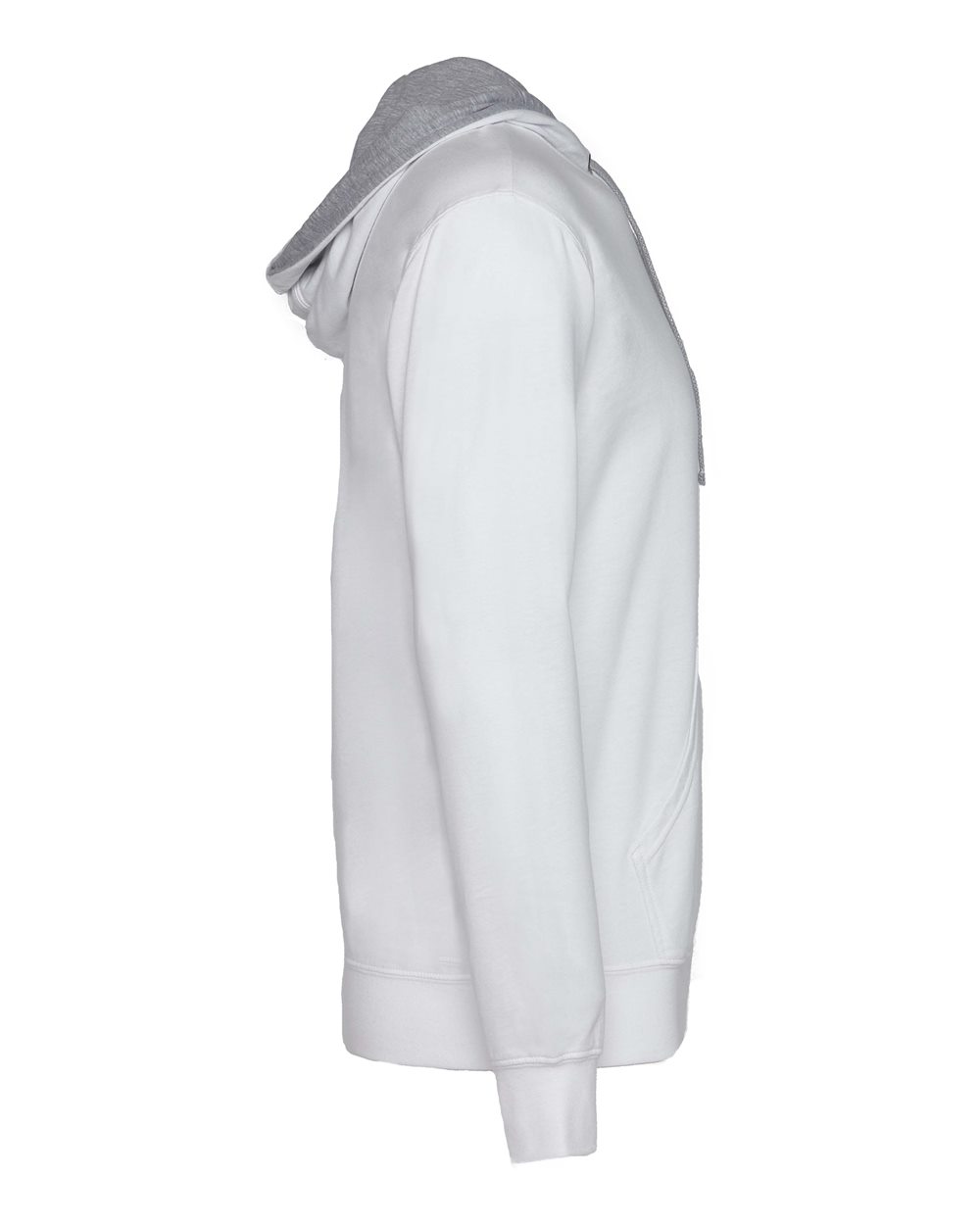 Unisex Laguna Hoodie Sweatshirt - Side - B27318352 - White/ Heather Grey