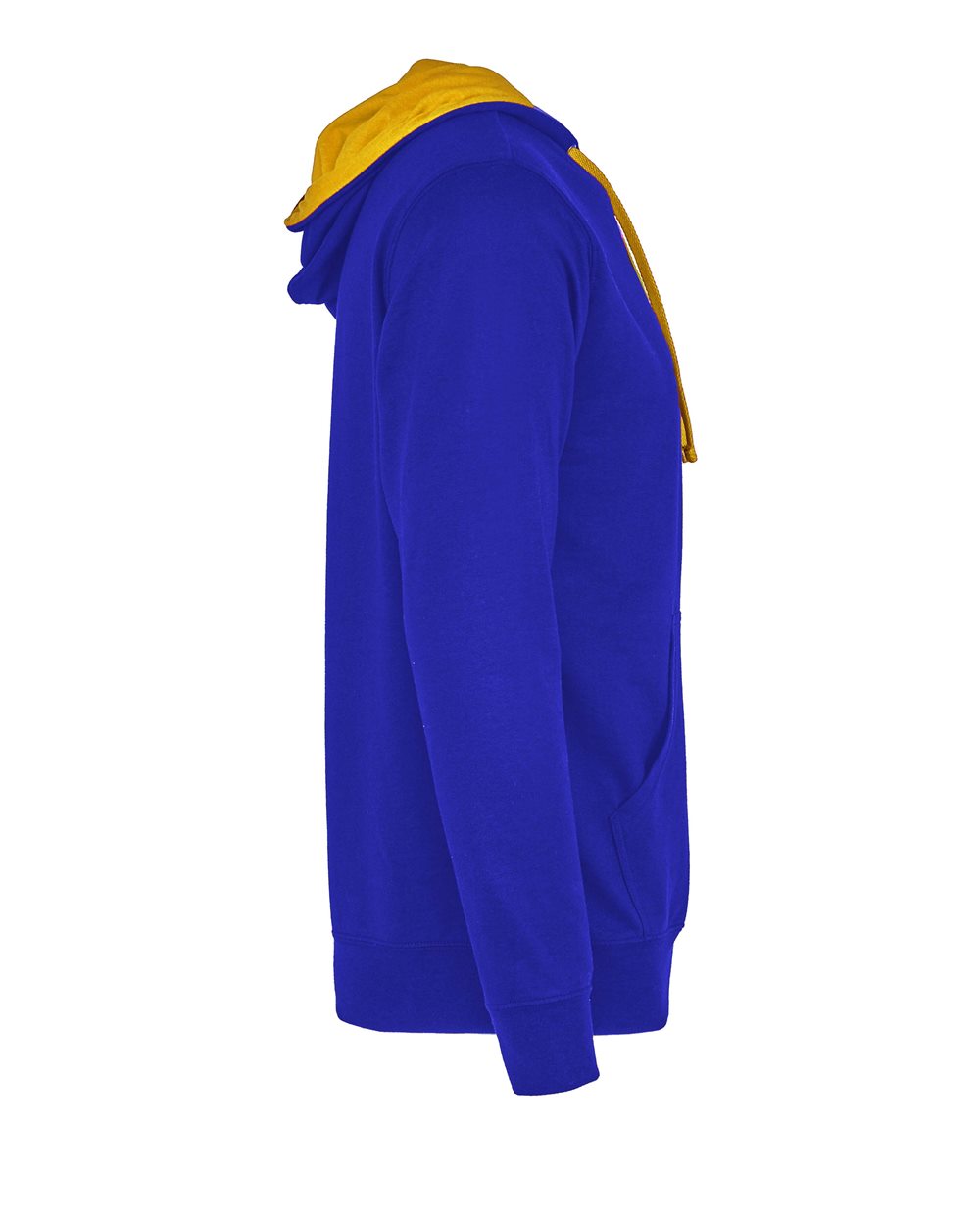 Unisex Laguna Hoodie Sweatshirt - Side - B27318772 - Royal/ Gold