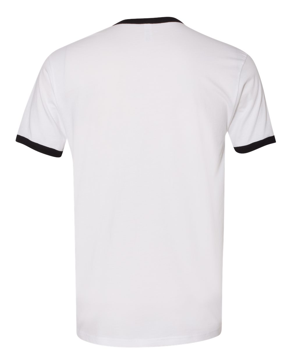 Unisex Cotton Ringer T-Shirt - Back - B20118012 - White/ Black