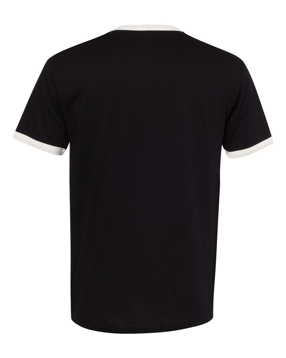 Unisex Cotton Ringer T-Shirt - Back - B20118512 - Black/ Natural