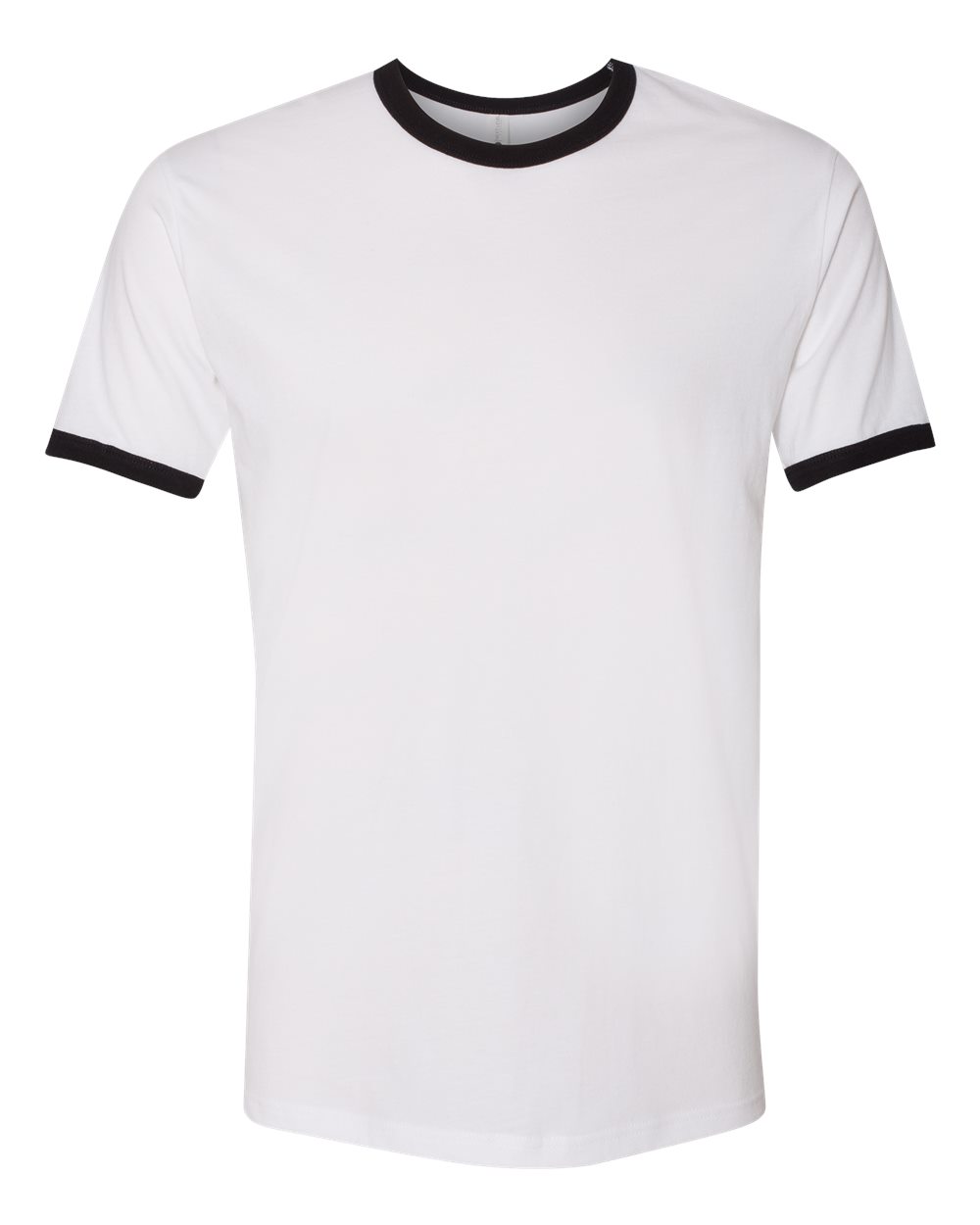 Unisex Cotton Ringer T-Shirt - Front - B20118012 - White/ Black