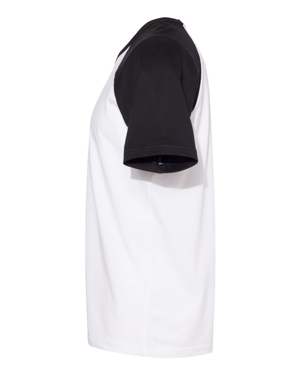 Unisex Cotton Raglan T-Shirt - DirectSide - B21518102 - Black/ White