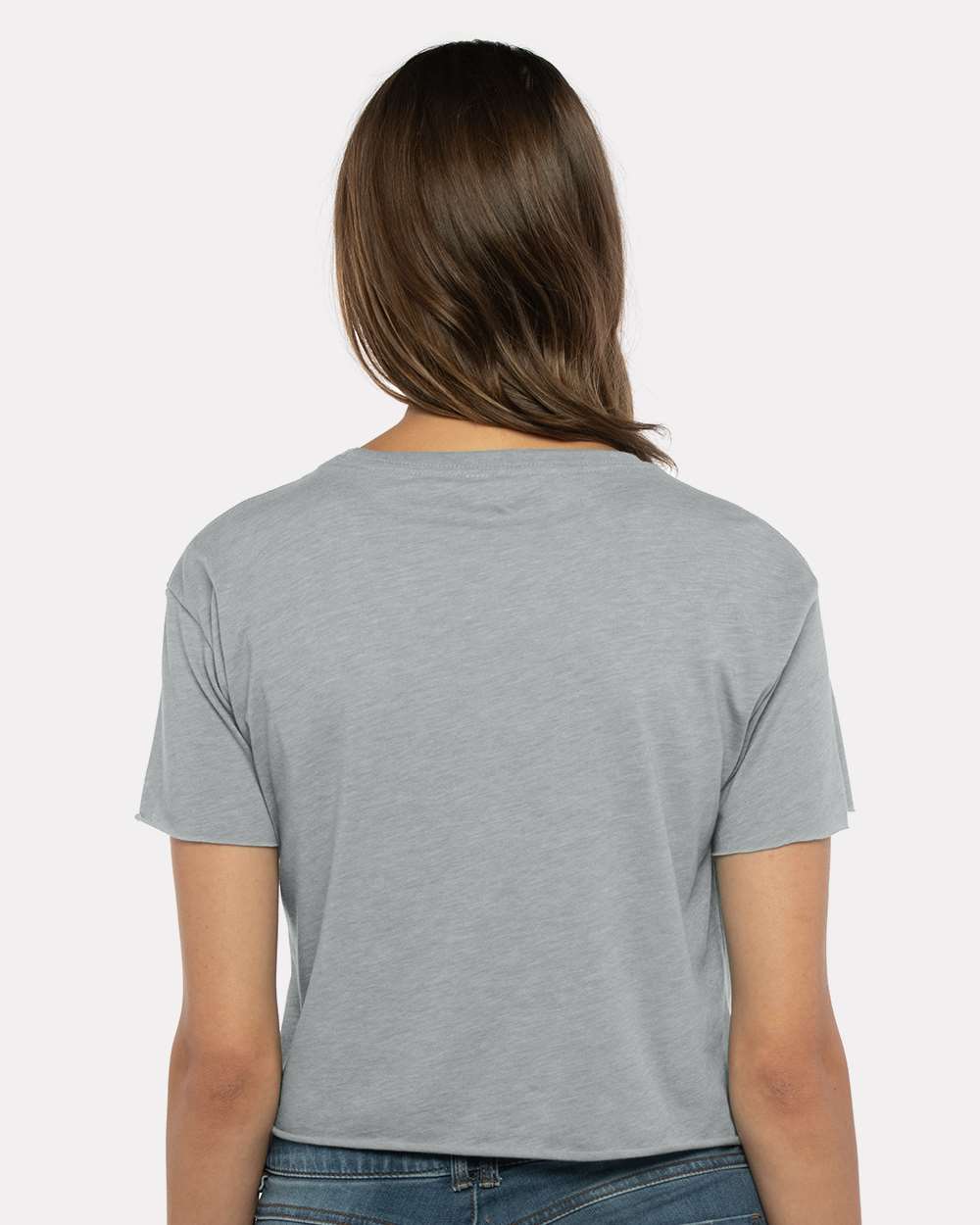 Women's Festival Crop Top - OnModelBack - B01018082 - Heather Grey