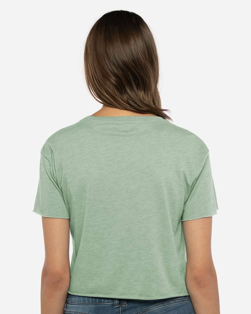 Women's Festival Crop Top - OnModelBack - B01018192 - Stonewash Green