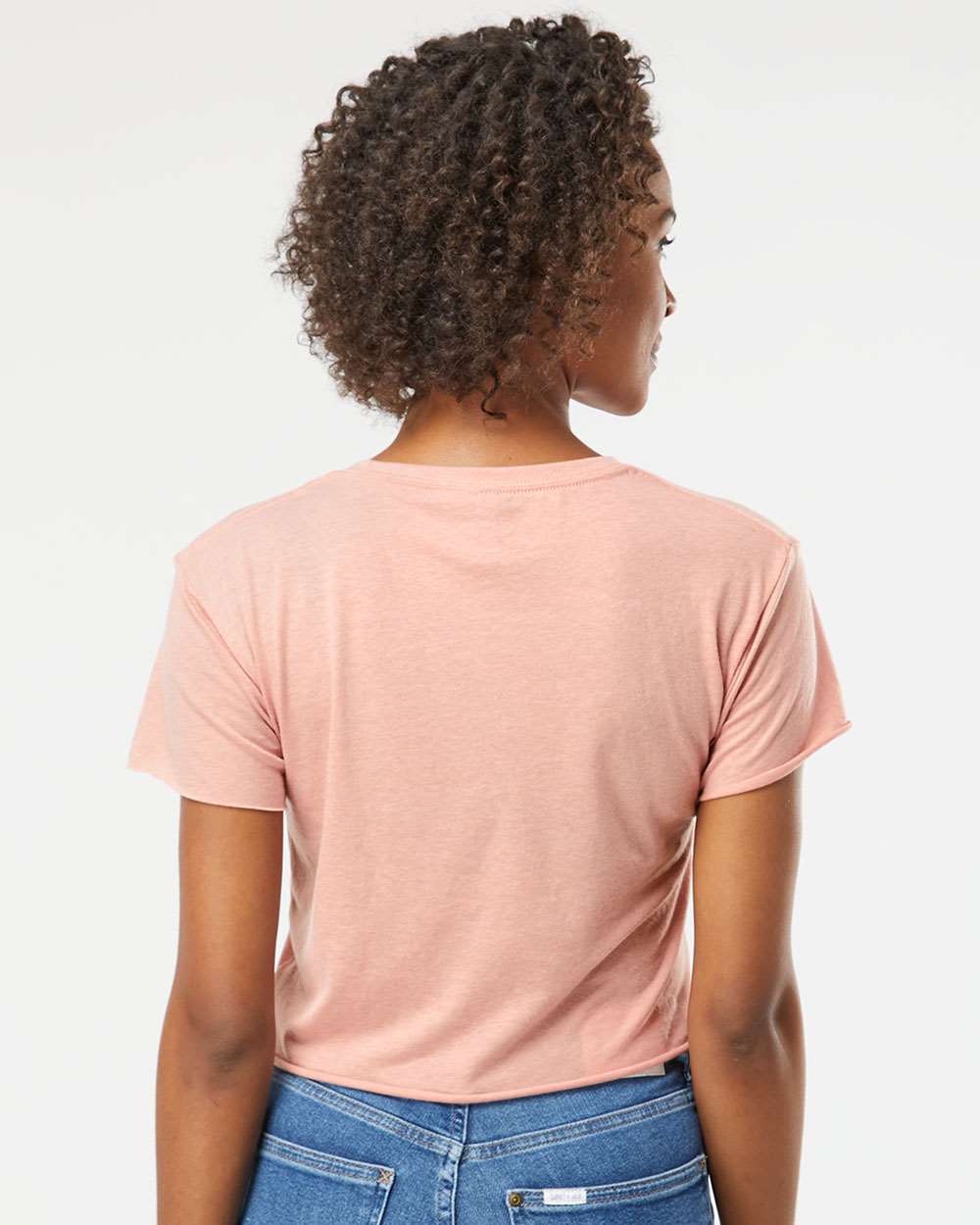 Women's Festival Crop Top - OnModelBack - B01018302 - Desert Pink