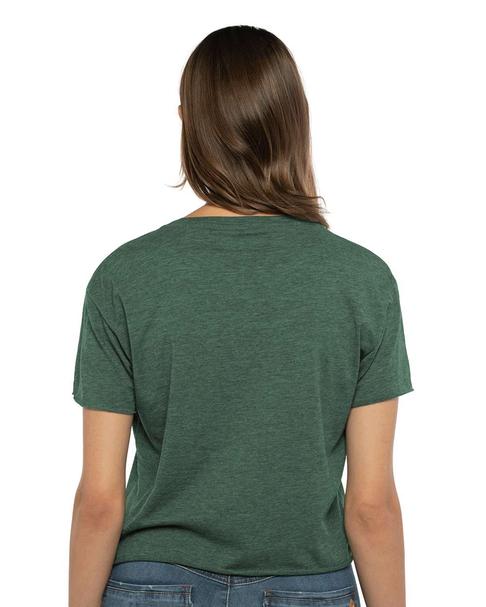 Women's Festival Crop Top - OnModelBack - B01018542 - Royal Pine