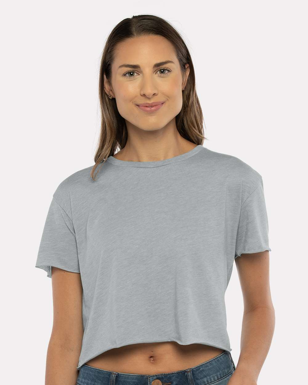 Women's Festival Crop Top - OnModelFront - B01018082 - Heather Grey