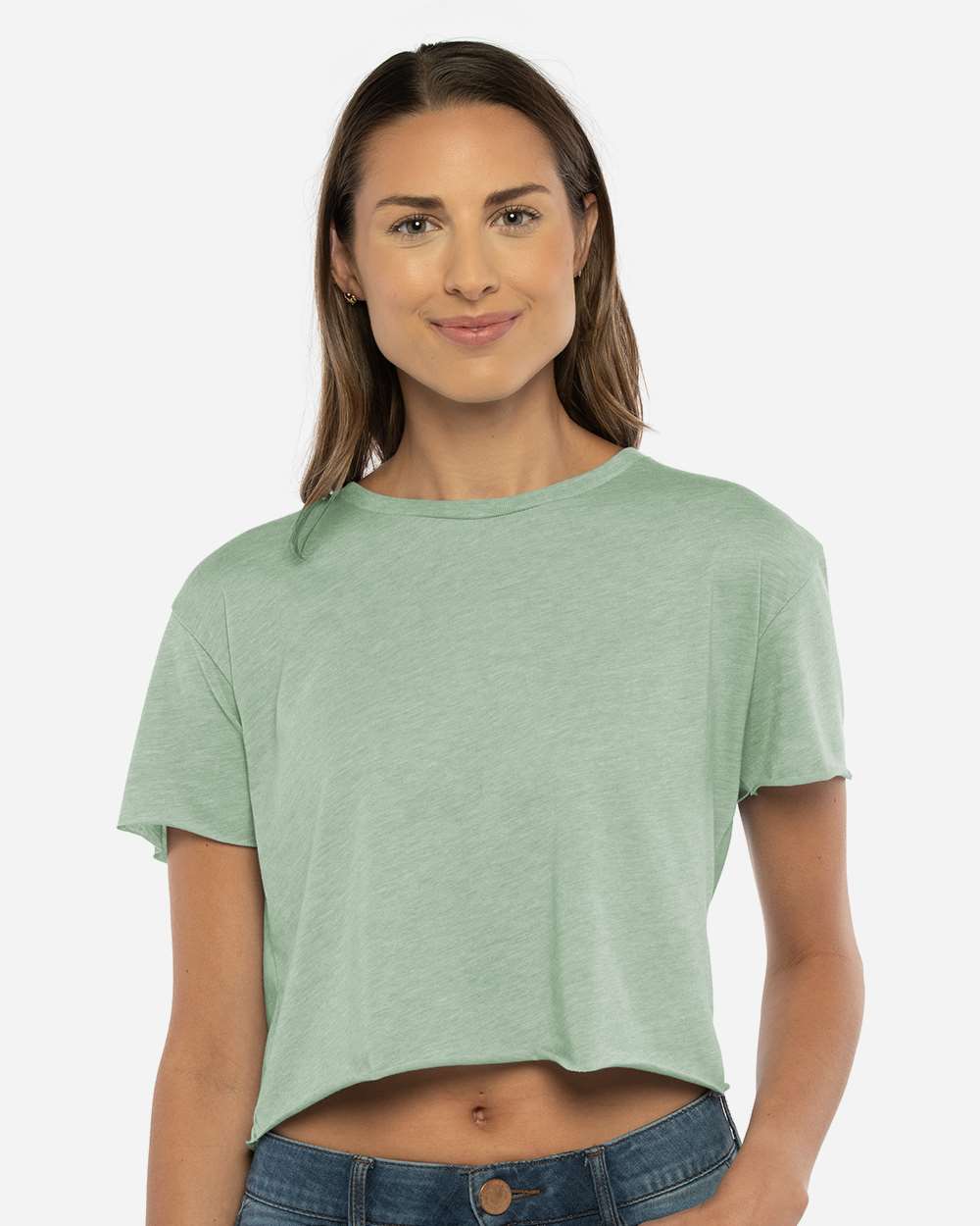 Women's Festival Crop Top - OnModelFront - B01018192 - Stonewash Green