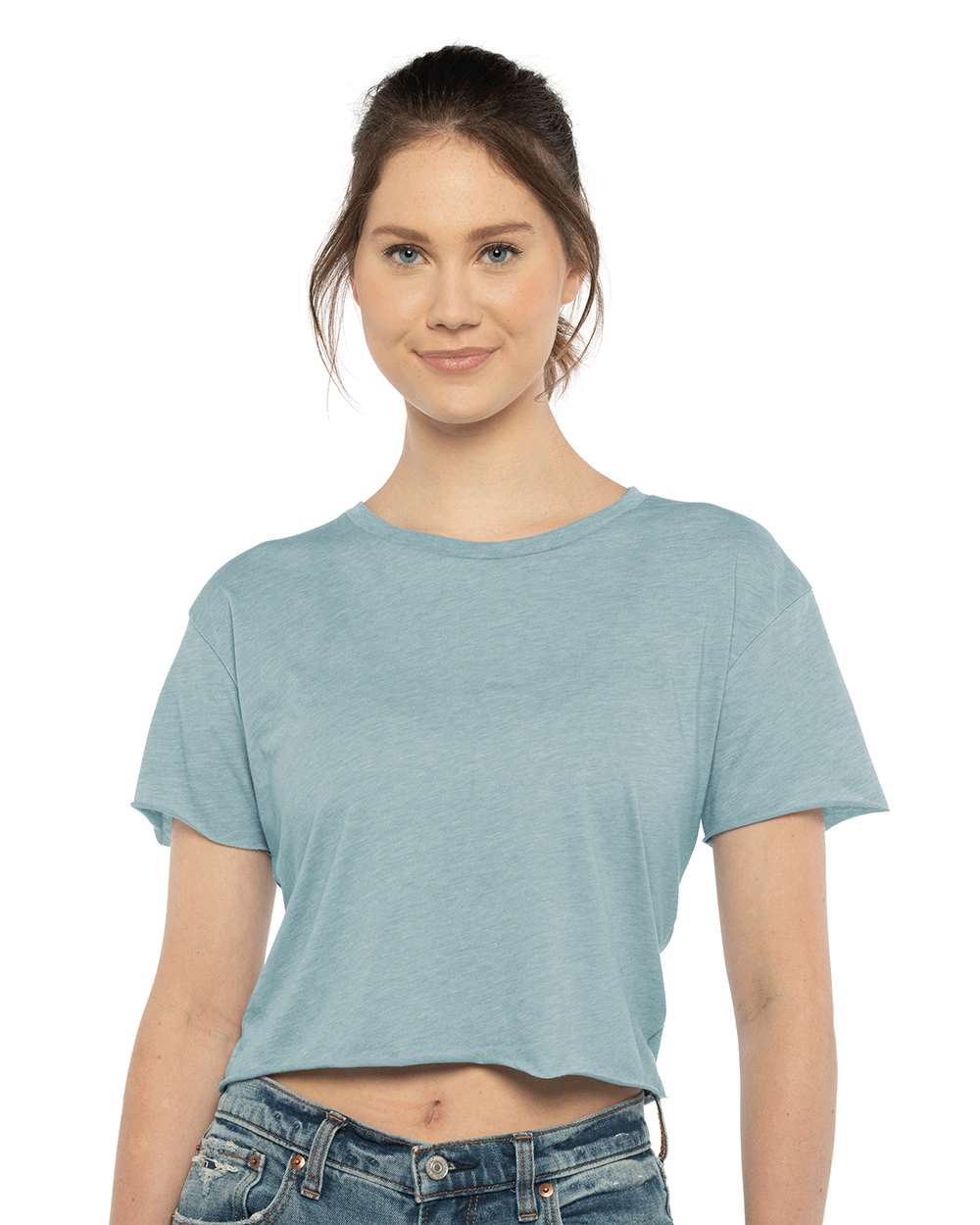 Women's Festival Crop Top - OnModelFront - B01018252 - Stonewash Denim