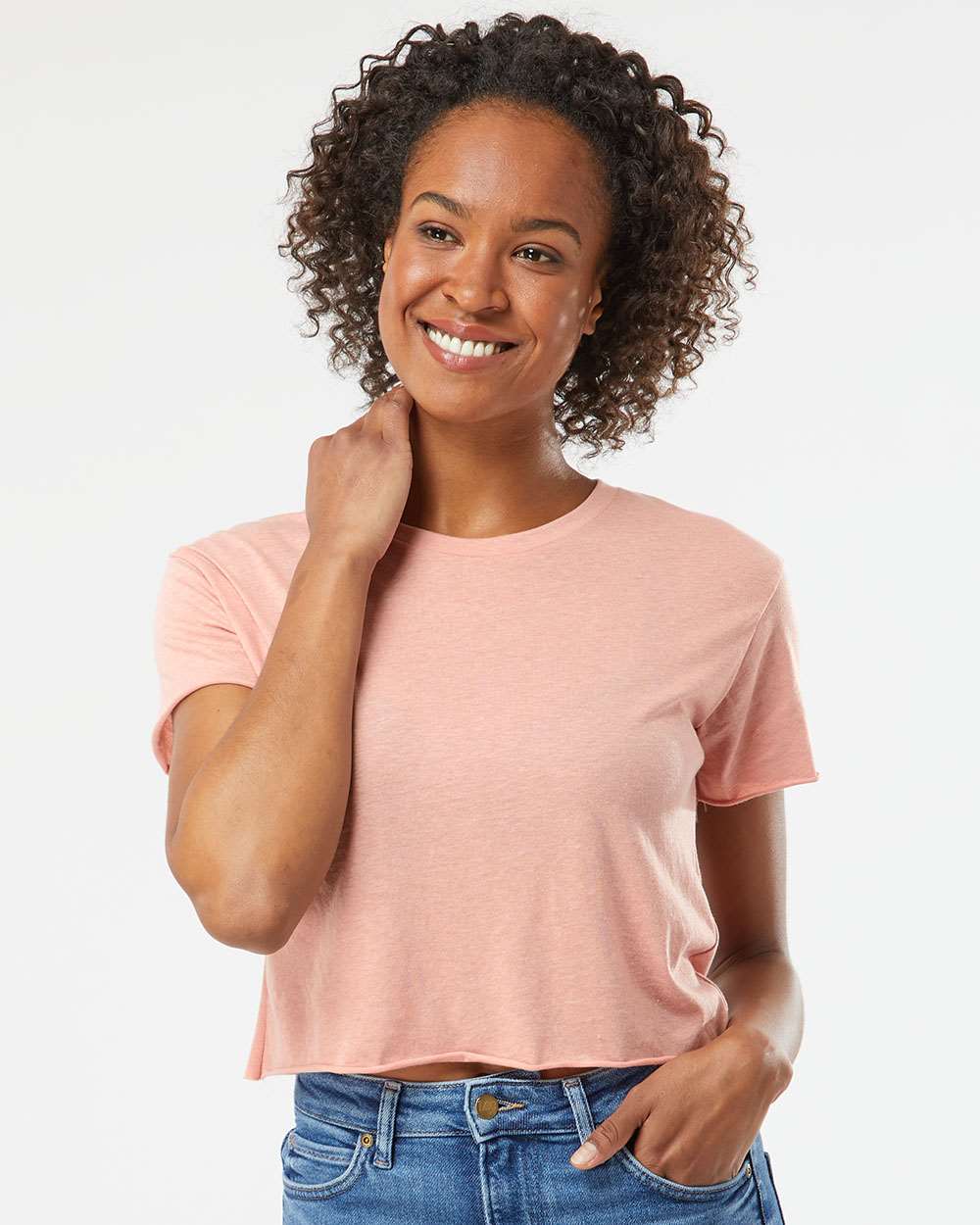 Women's Festival Crop Top - OnModelFront - B01018302 - Desert Pink
