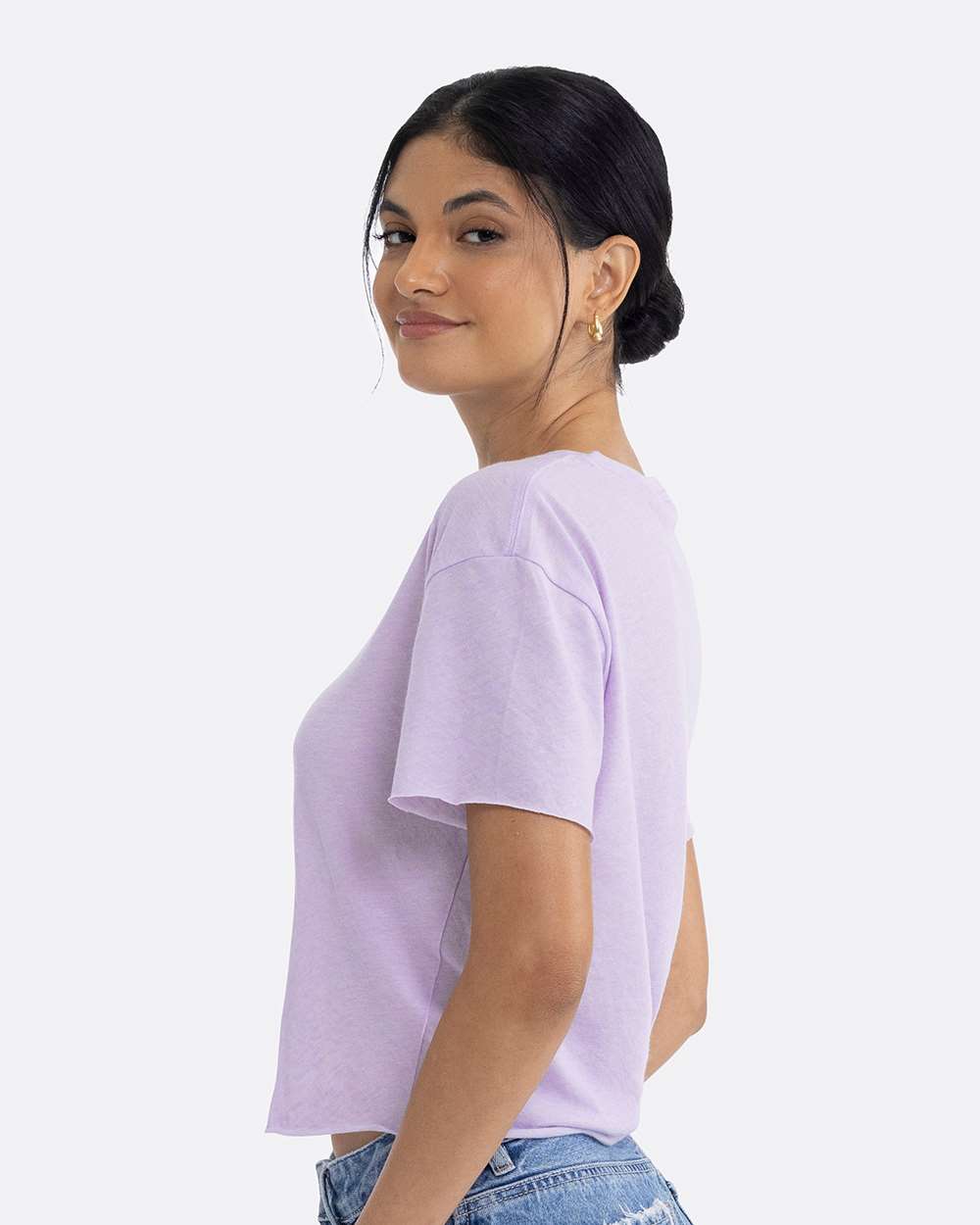 Women's Festival Crop Top - OnModelSide - B01018122 - Lavender