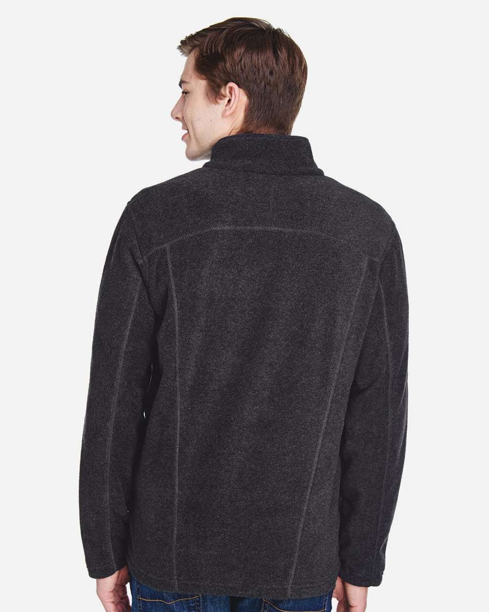 Men's Voyage Fleece Jacket - OnModelBack - B142D3598 - Heather Charcoal