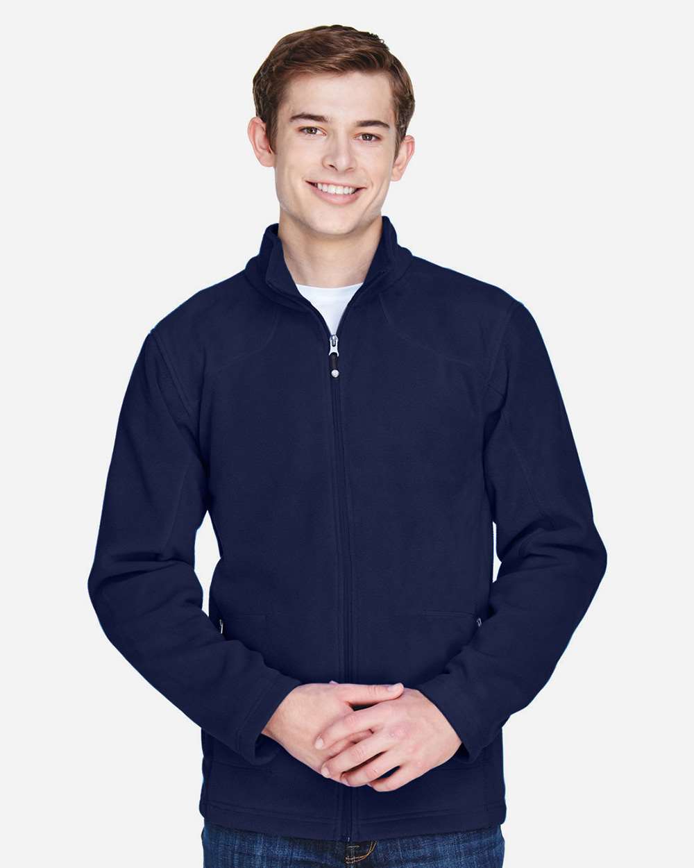 Men's Voyage Fleece Jacket - OnModelFront - B142D3653 - Classic Navy