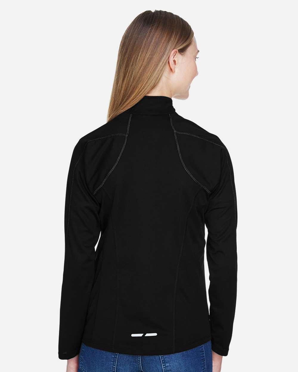 Women's Radar Performance Quarter-Zip Pullover - OnModelBack - B117D3502 - Black