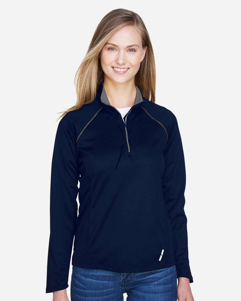 Women's Radar Performance Quarter-Zip Pullover - OnModelFront - B117D3652 - Classic Navy