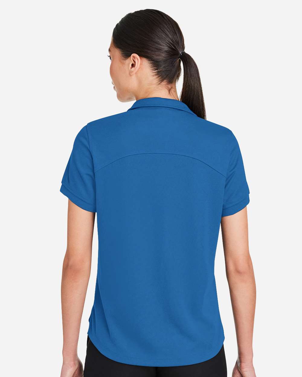 Women's Express Tech Performance Polo - OnModelBack - B165D3102 - Light Nautical Blue
