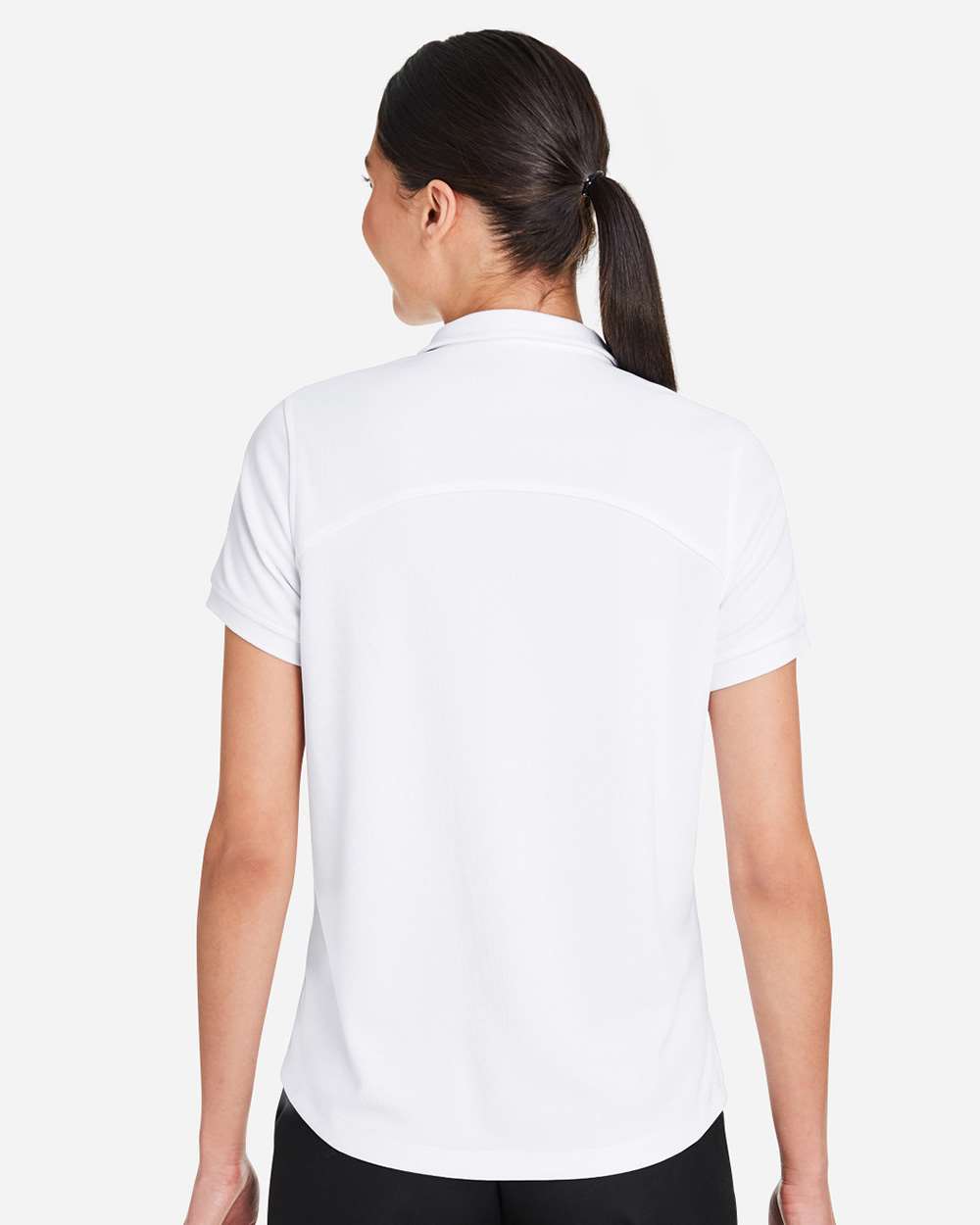 Women's Express Tech Performance Polo - OnModelSide - B165D3002 - White