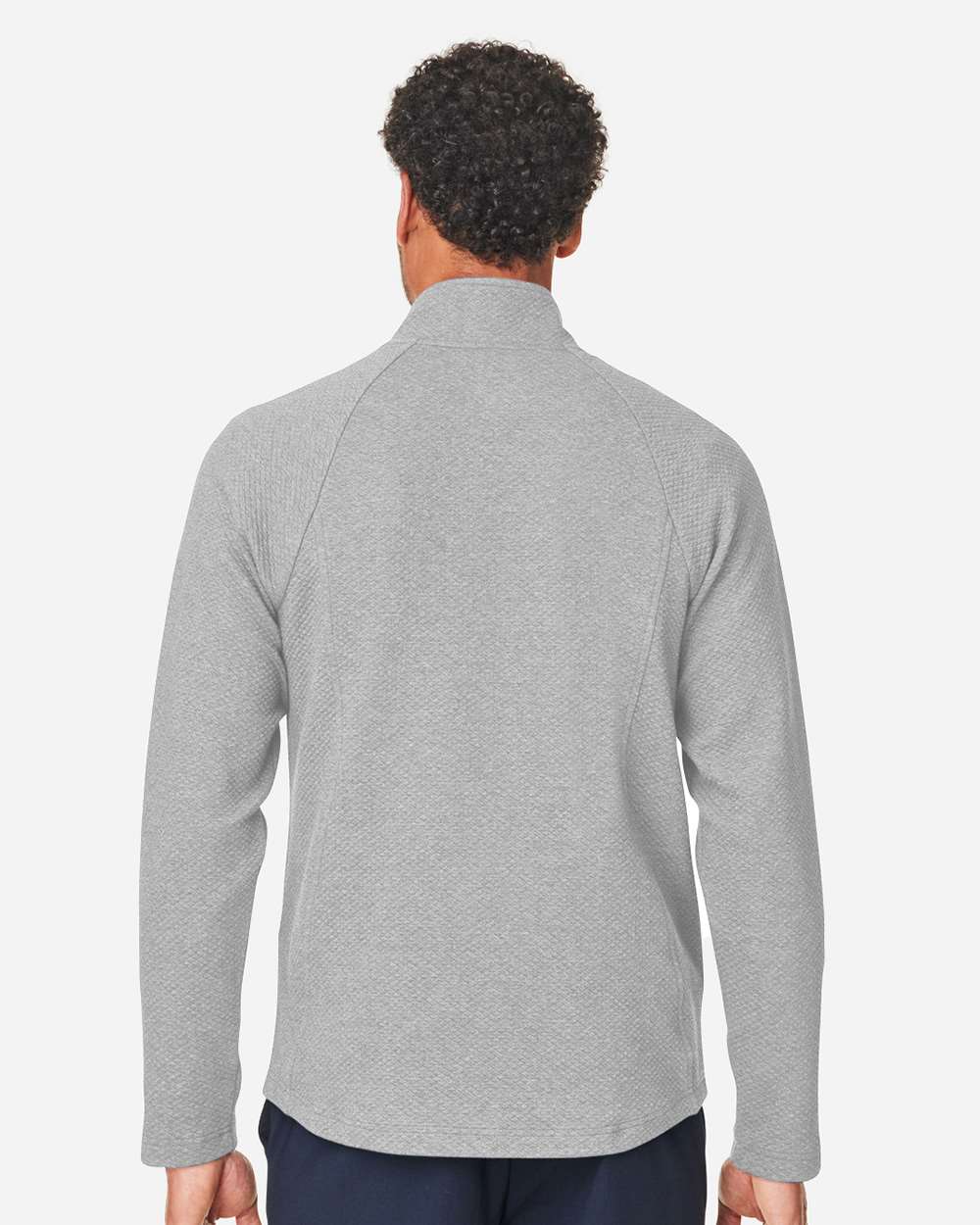 Men's Spirit Textured Full-Zip - OnModelBack - B209D3023 - Platinum Heather