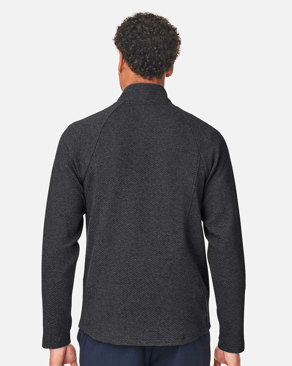 Men's Spirit Textured Full-Zip - OnModelBack - B209D3503 - Black Heather