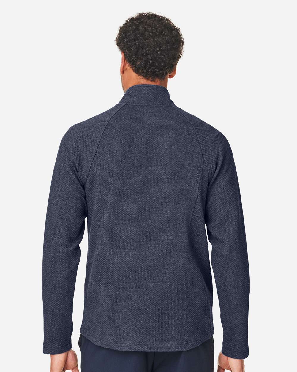 Men's Spirit Textured Full-Zip - OnModelBack - B209D3653 - Classic Navy Heather