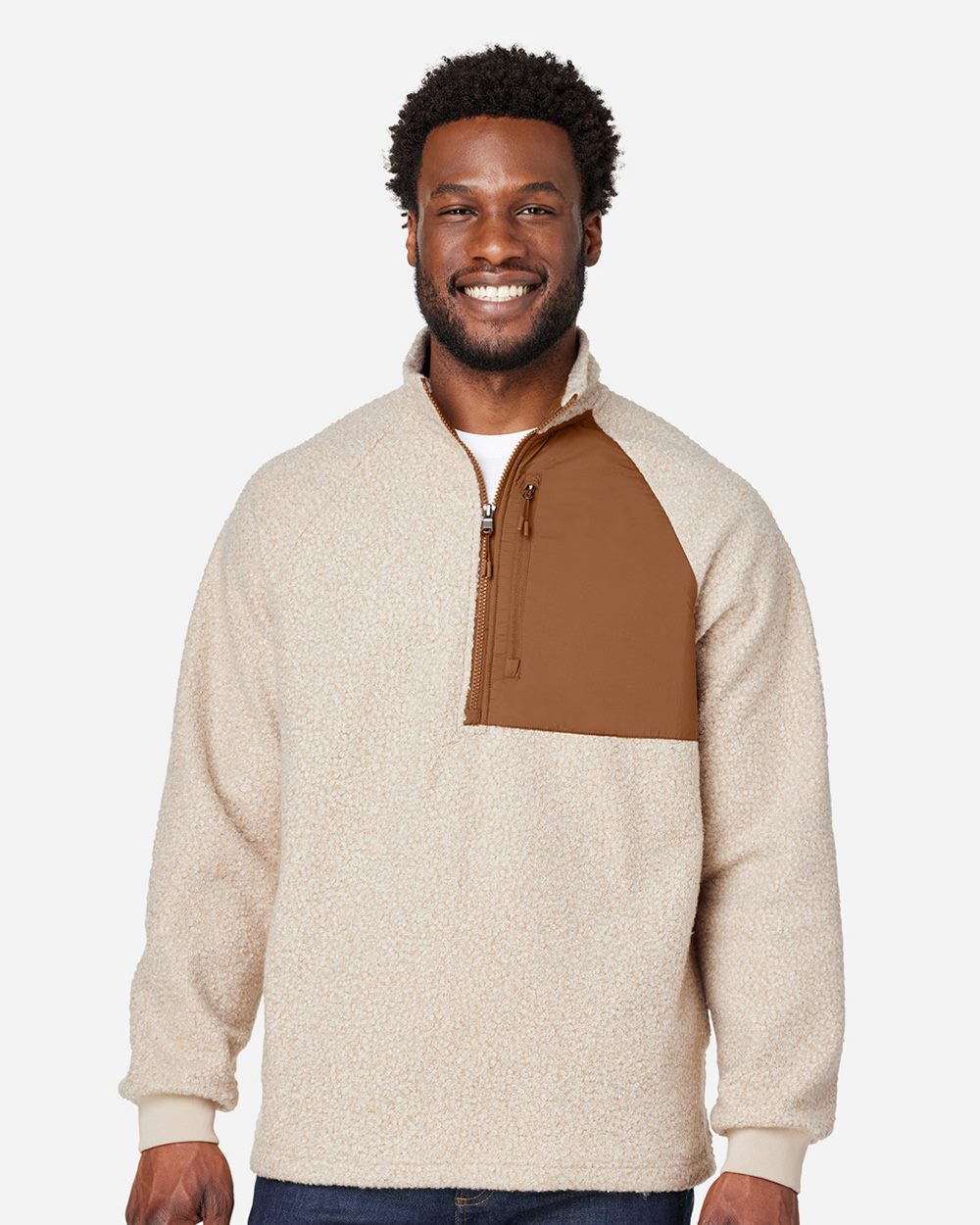 Men's Aura Sweater Fleece Quarter-Zip Pullover - styleImage