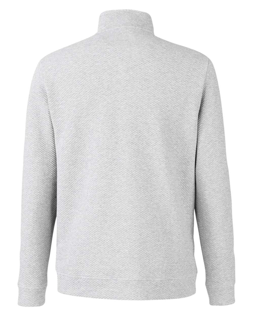 Men's Spirit Textured Quarter-Zip Pullover - Back - B207D3023 - Platinum Heather
