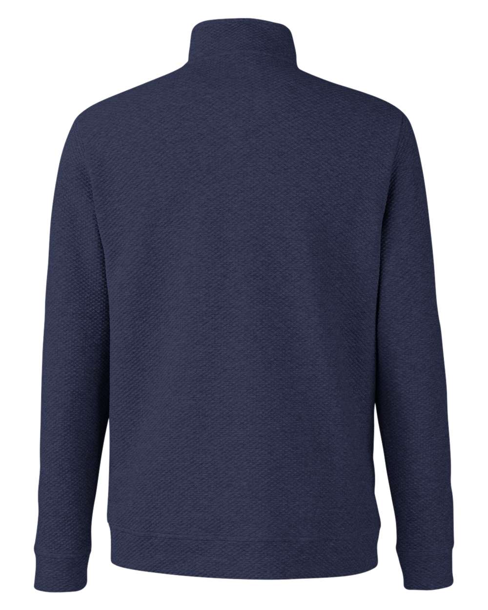 Men's Spirit Textured Quarter-Zip Pullover - Back - B207D3653 - Classic Navy Heather
