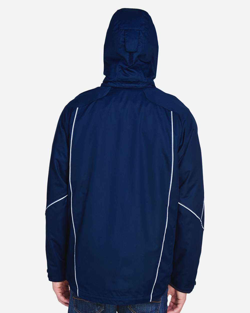 Men's Angle 3-In-1 Jacket with Bonded Fleece Liner - OnModelBack - B148D3653 - Night