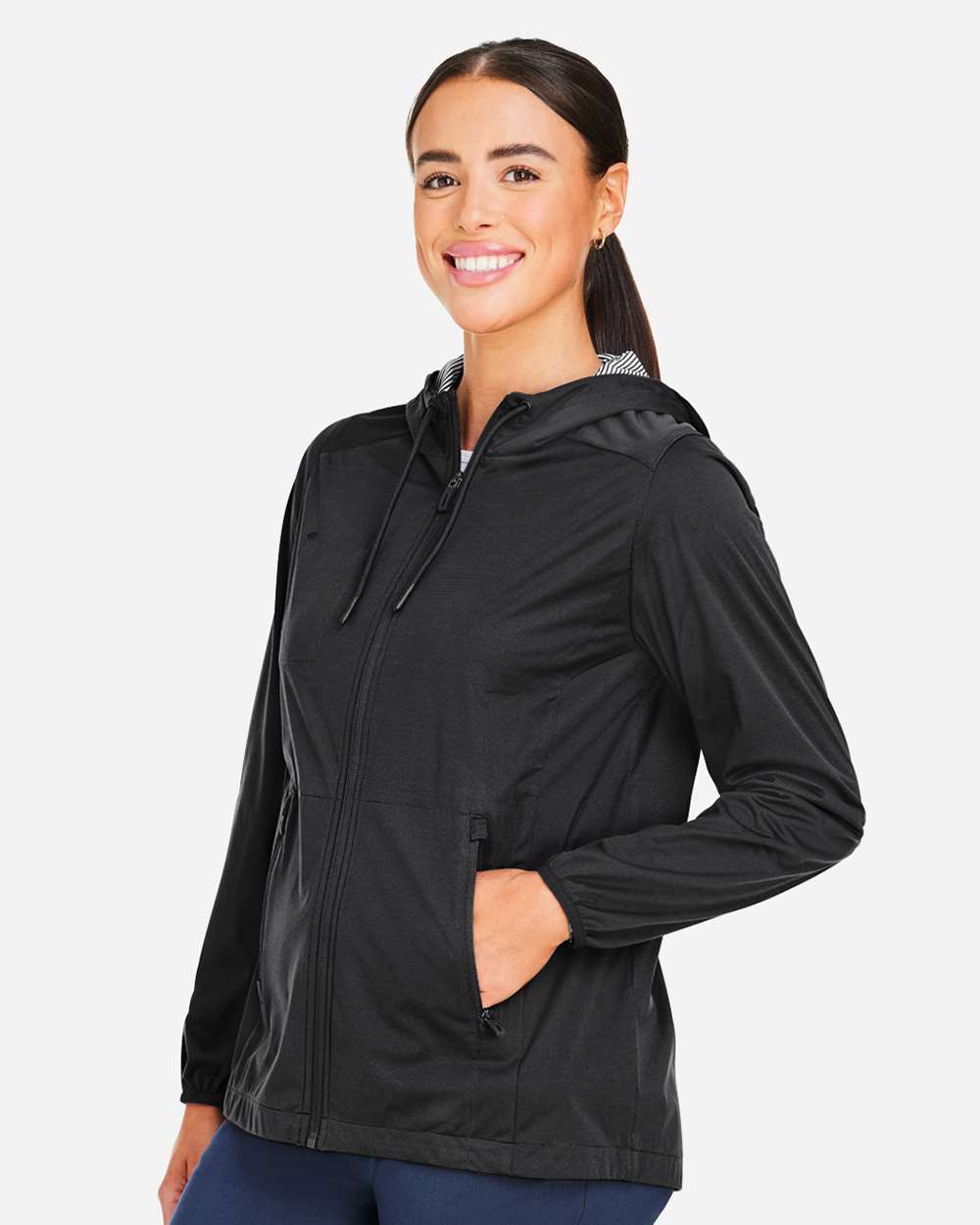 Women's Network Lightweight Jacket - OnModelSide - B212D3502 - Black Heather