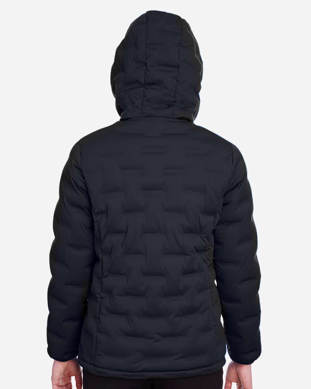Women's Loft Puffer Jacket - OnModelBack - B192D3502 - Black/ Carbon