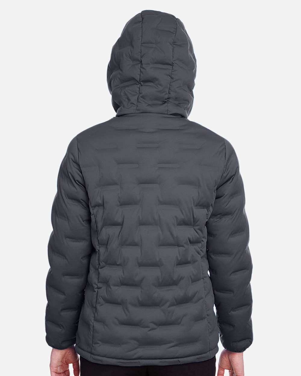 Women's Loft Puffer Jacket - OnModelBack - B192D3592 - Carbon/ Black
