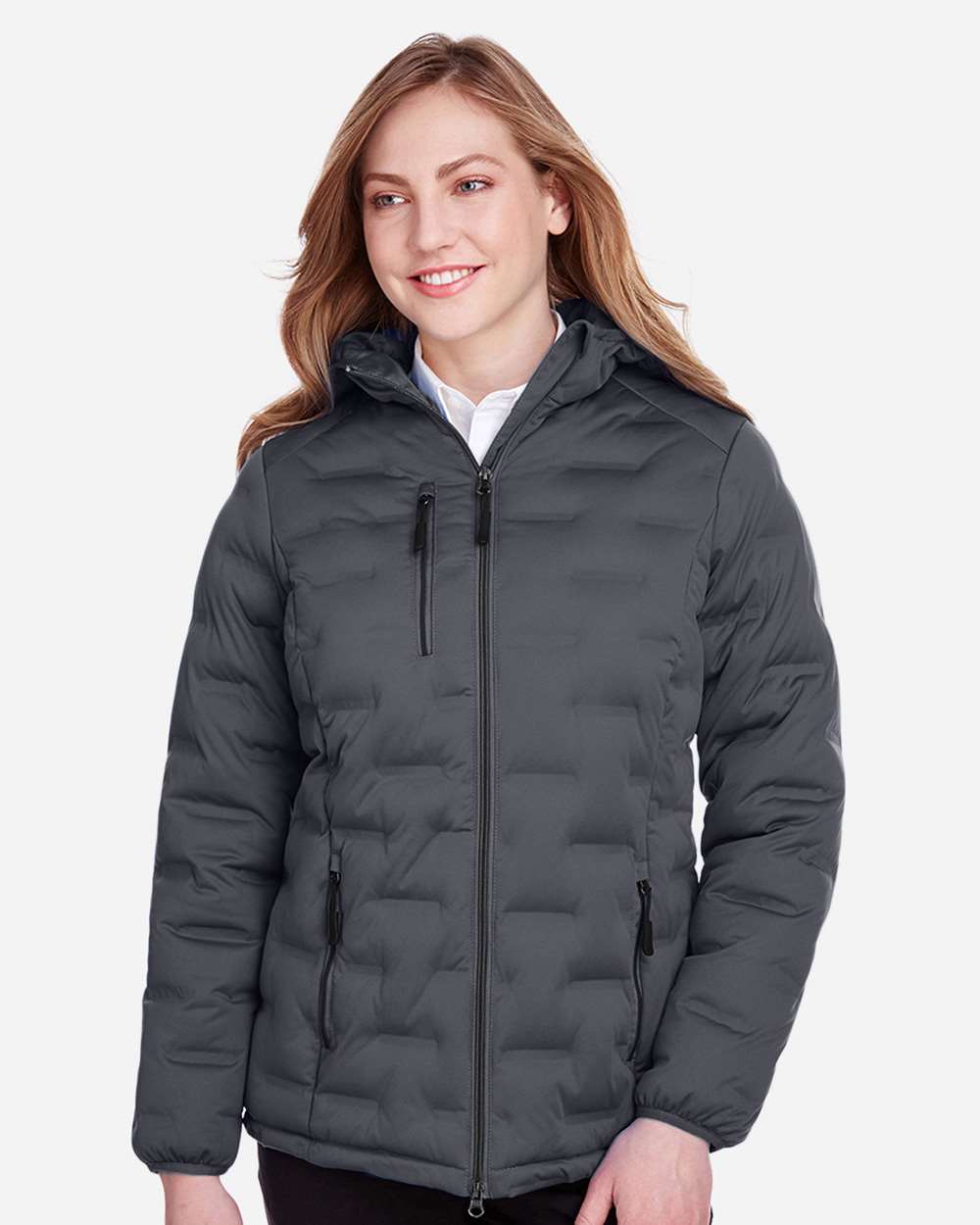 Women's Loft Puffer Jacket - OnModelFront - B192D3592 - Carbon/ Black