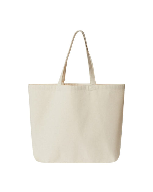 Jumbo Recycled Midweight Gusseted Canvas Tote - styleImage