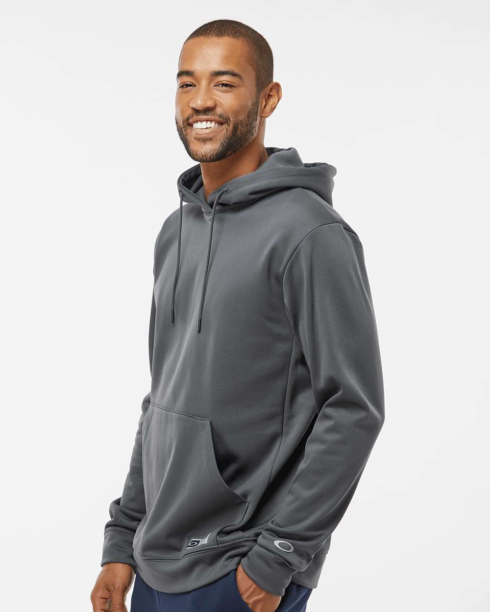 Men's Team Issue Hydrolix Hooded Sweatshirt - OnModelSide - B08887093 - Forged Iron