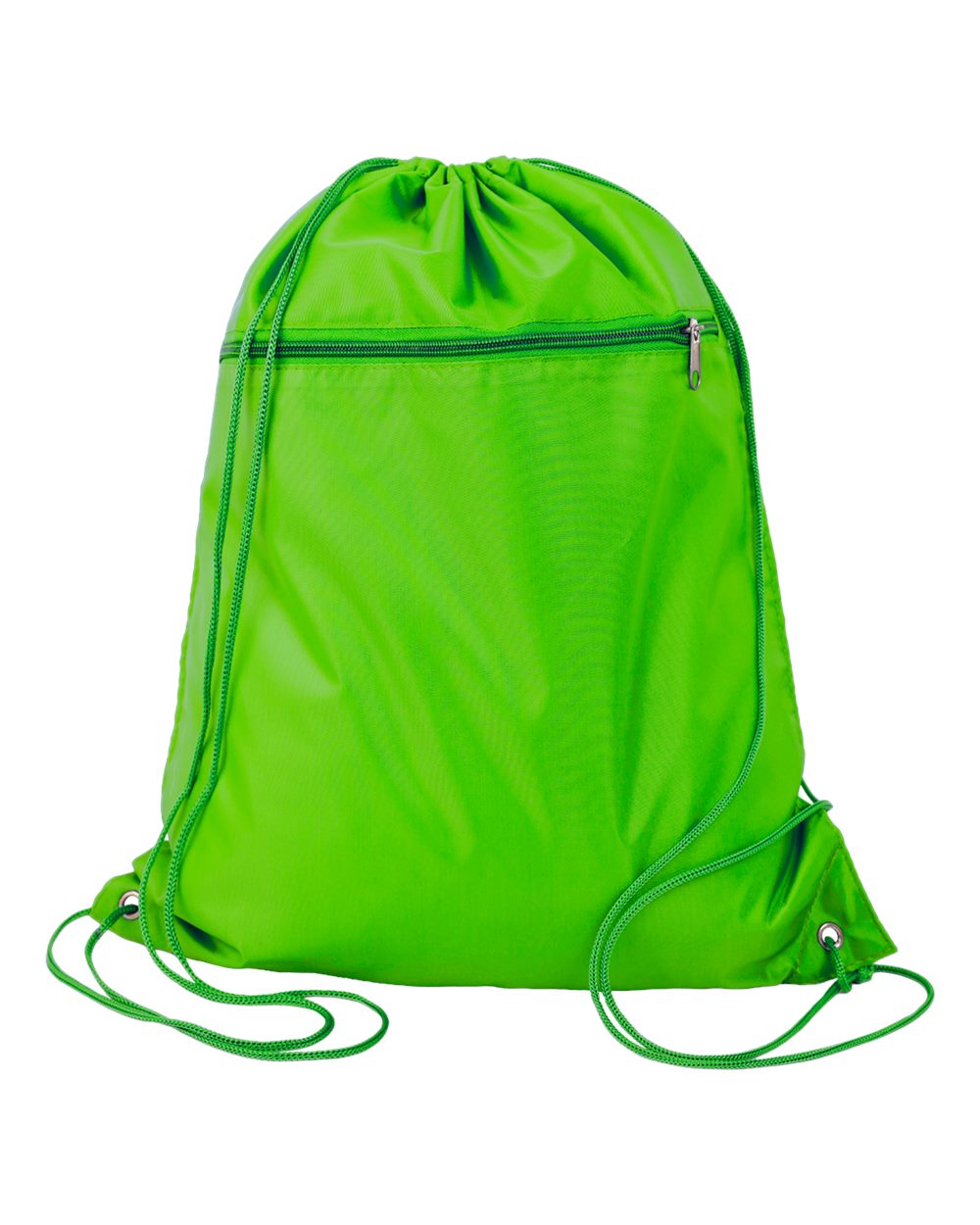 Polyester Cinchpack - Front - B25895110 - Lime Green