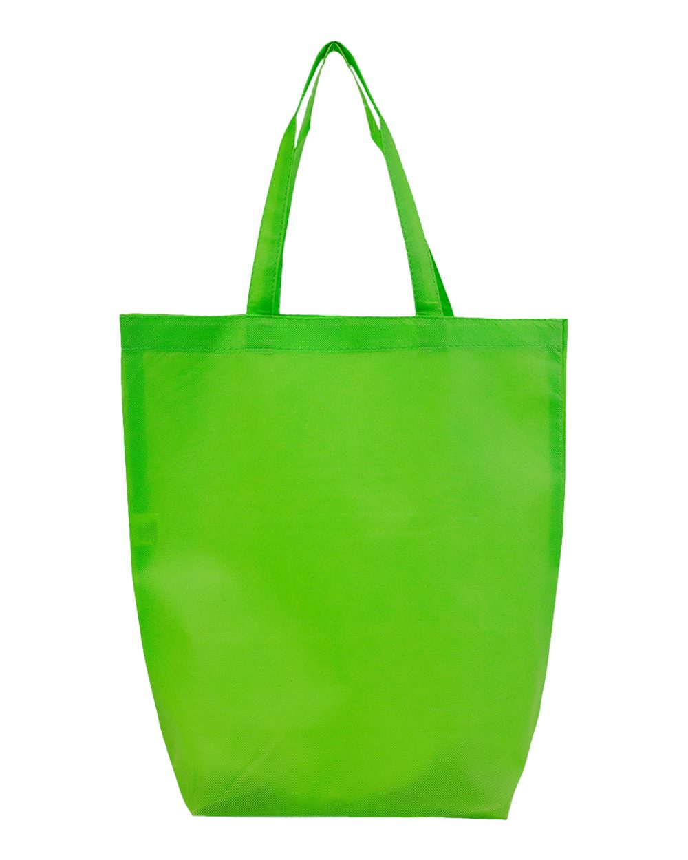 Non-Woven Gusset Bottom Tote - Front - B26195170 - Lime Green
